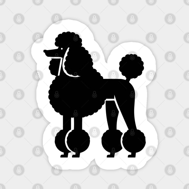 Black Standard Poodle Silhouette Magnet by fikriamrullah