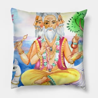 indian god brahma Pillow