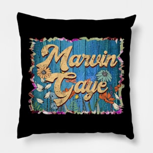 Retro Marvin Name Flowers Limited Edition Proud Classic Styles Gaye Pillow