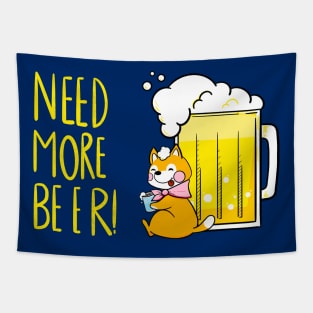 Need more beer-corgi Tapestry