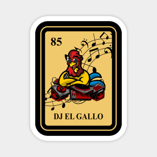 Mexican DJ El Gallo lottery traditional Music Bingo Card Magnet