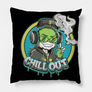 Galactic Groove: Hip-Hop Alien Pillow