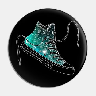 Pisces high tops - Space canvas Pin