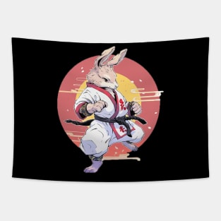 karate rabbit Tapestry