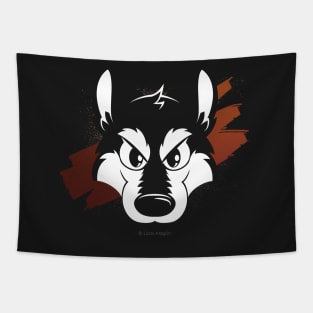 Toon wolf face Tapestry