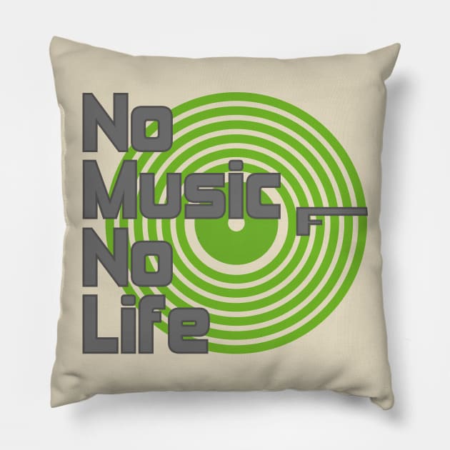 No Music No Life Pillow by flyinghigh5