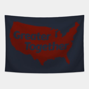 Greater Together (Red, Distressed) Tapestry