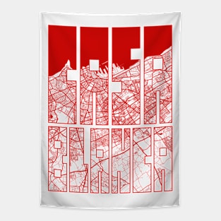 Casablanca, Morocco City Map Typography - Oriental Tapestry