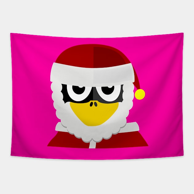 Penguin as Christmas Santa Tapestry by PatrioTEEism