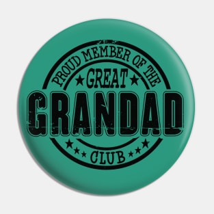 Proud Member of the Great Grandad Club Pin