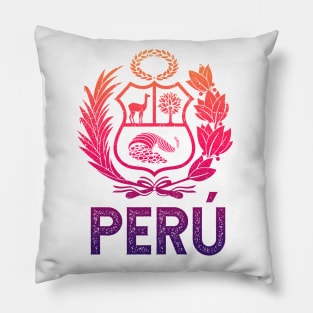 Peru - Coat of arms - colorful design Pillow