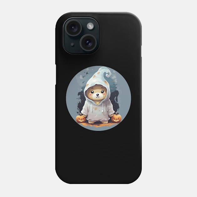 Cute Puppy in Halloween Costume Phone Case by hichamArt