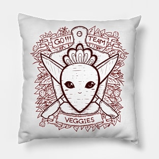 Carrot and Knife Coat of Arms Pillow