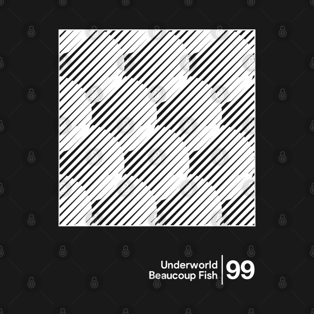 Underworld - Beaucoup Fish / Minimal Style Graphic Artwork Design by saudade