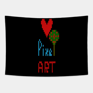 Love Pixel Art Tapestry