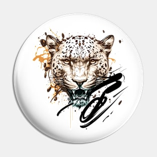 Graffiti Paint Leopard Creative Pin