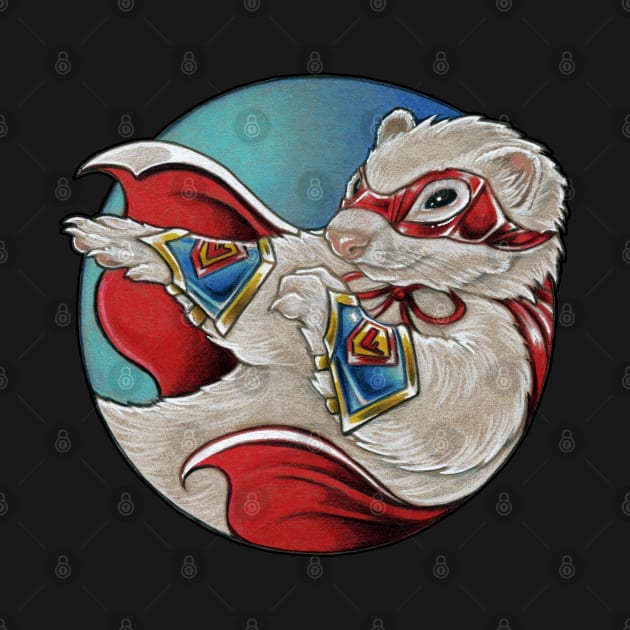 Ferret - Super Hero by Nat Ewert Art