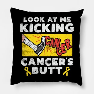 Look At Me Kicking Cancer's Butt Pillow