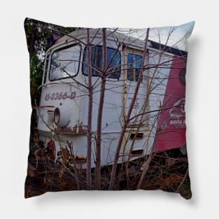 Disused loco, Romania Pillow