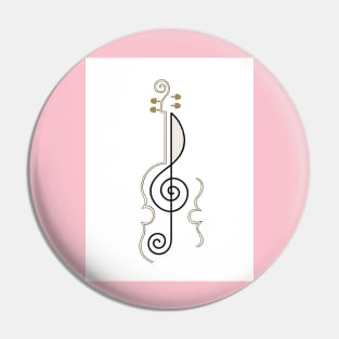 Violin - Blank Background Pin