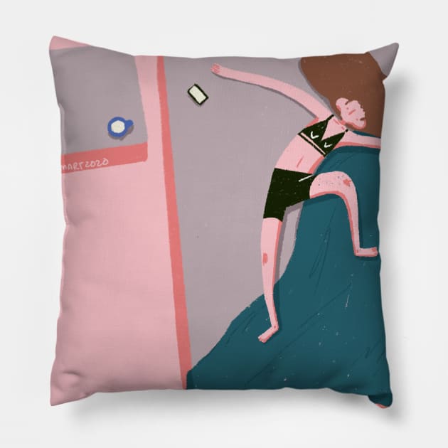 sleeping in Pillow by samsum.art