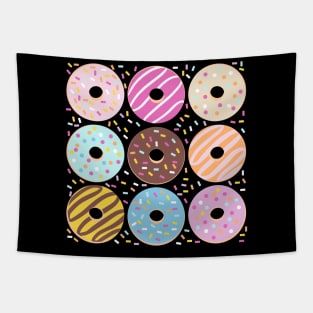 Cute colorful donuts illustration Tapestry