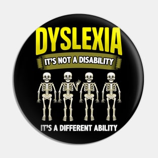 Dyslexia it's Not a Disability | Dyslexia Awareness Month Pin