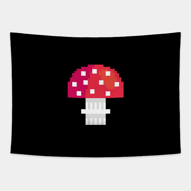 Mushroom Master Fly Agaric Pixel Art Tapestry by Mushroom Master