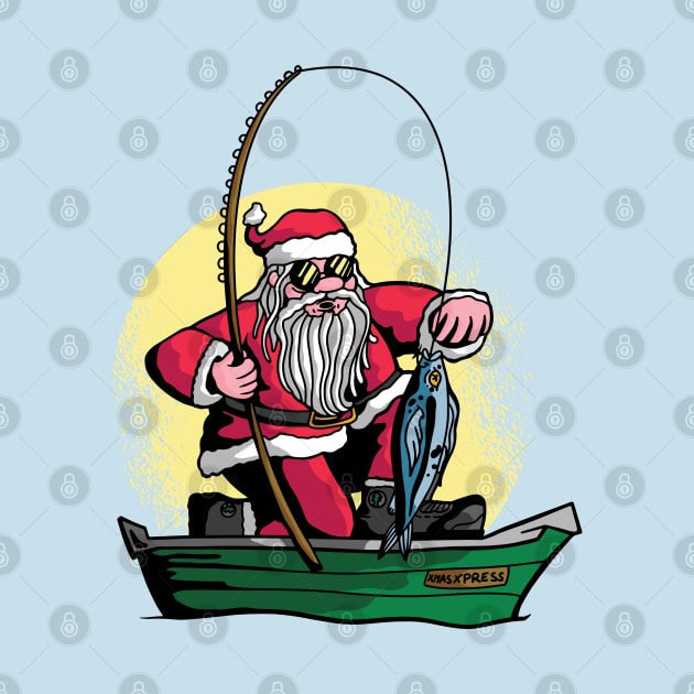 Fishing Santa by Safdesignx