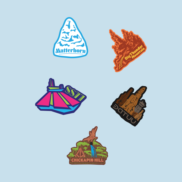 Mountain Range Travel Stickers by Heyday Threads