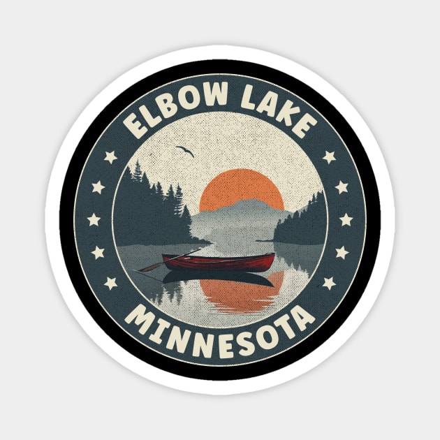 Elbow Lake Minnesota Sunset Magnet by turtlestart
