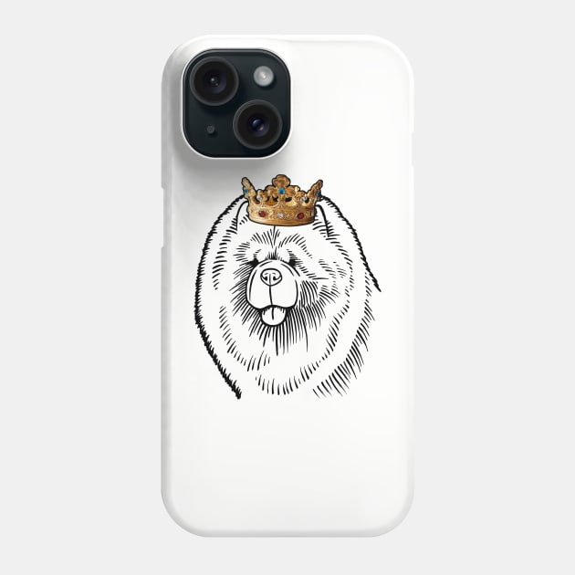 Chow Chow Dog King Queen Wearing Crown Phone Case by millersye