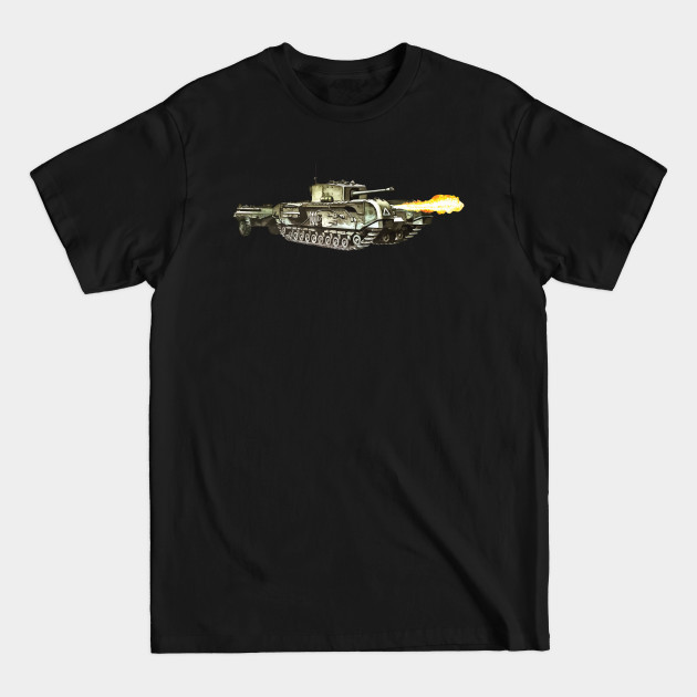 Disover Churchill Crocodile British Flame Tank Thrower Second World War - Army Tank - T-Shirt