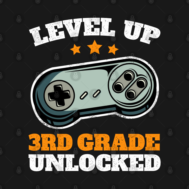 Disover Level Up 3rd Grade Unlocked Back to School Video Gamer T-Shirt - 3rd Grade Gift - T-Shirt