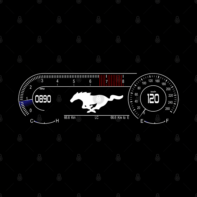 Mustang Tachometer by GraphicMonas