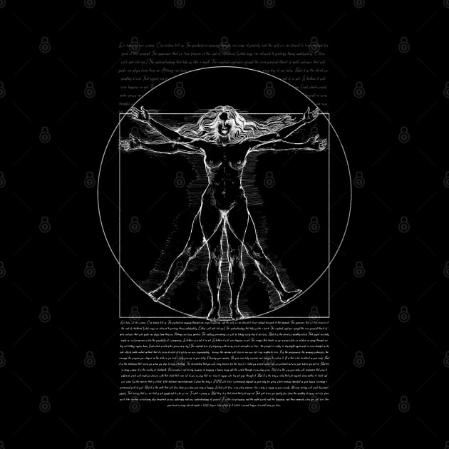 The Vitruvian Woman - Da Vinci inspired - Feminist Art - Adult Human female - Woman definition -2 by FanitsaArt