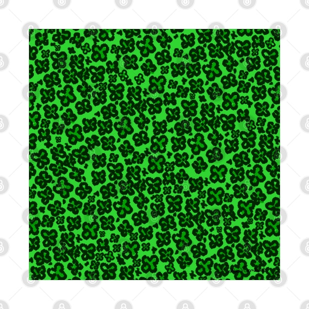 Shamrock Shaped Leopard Print for Saint Patrick's Day by ButterflyInTheAttic