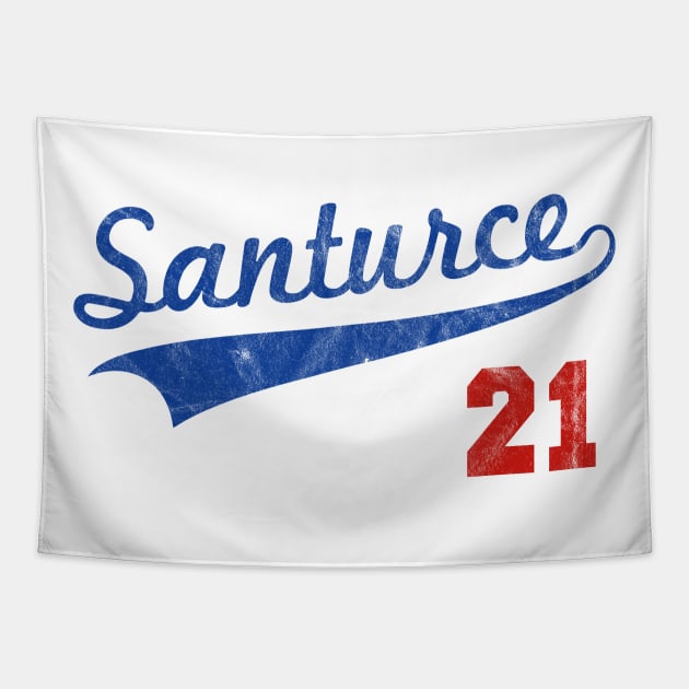 Distressed Santurce 21 Puerto Rican Baseball Cangrejeros Puerto Rico Tapestry by PuertoRicoShirts