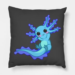 Blue Axolotl Pillow