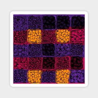 Pink, Purple and Yellow Berry Baskets Magnet