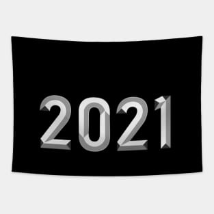 2021 black design new year 2021 Tapestry