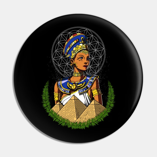 Egyptian Queen Nefertiti Pin by underheaven