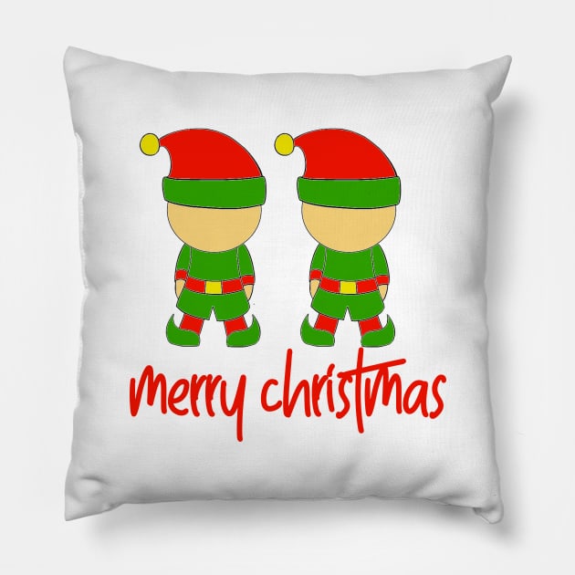 Couple Elfs Pillow by ScrambledPsychology