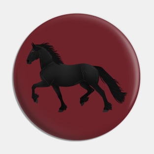 Friesian Horse - Equine Rampaige Pin