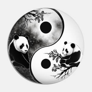 Yin Yang pandas Pin