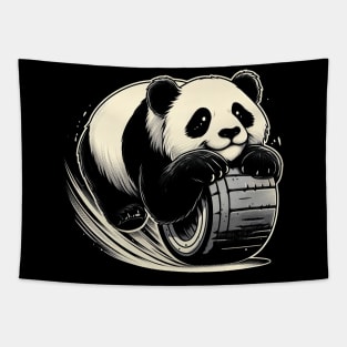 A Cute Panda Rolling Tapestry