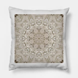 Paris Fashion Bling pearl Vintage beige grey Pillow