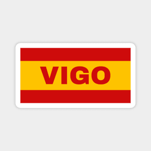 Vigo City in Spanish Flag Colors Magnet