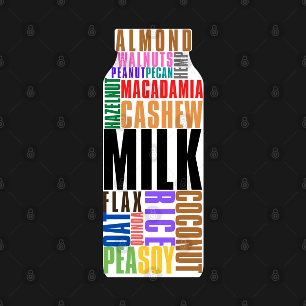 Vegan Plant Based Milk Carton Mash Up Collage by VEN Apparel