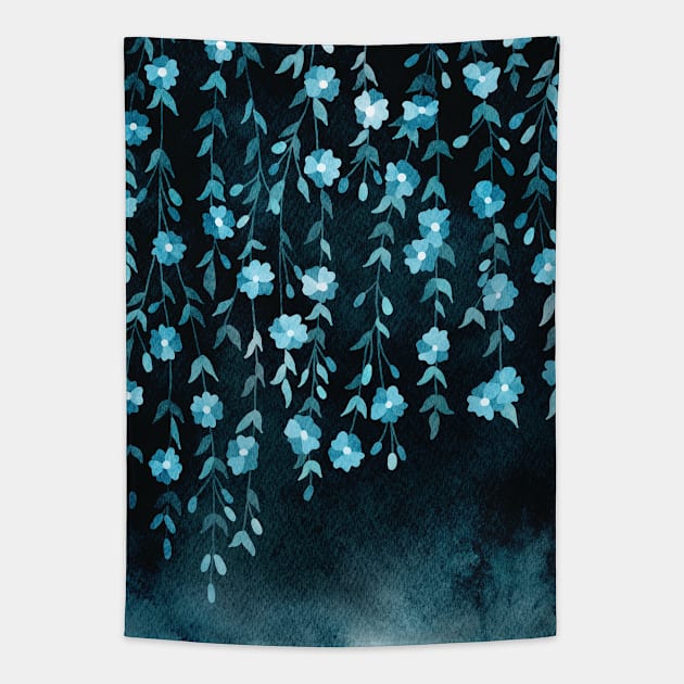 Watercolor flowers Tapestry by RosanneCreates